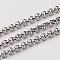 Tarnish Resistant 304 Stainless Steel Rolo Chains, Belcher Chain, Unwelded, Stainless Steel Color, 2.5x1mm