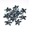 Cellulose Acetate(Resin) Pendants, Starfish/Sea Stars, Turquoise, 15x17x2.5mm, Hole: 1.5mm