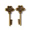 Tibetan Style Alloy Pendants, Cadmium Free & Nickel Free & Lead Free, Skeleton Key Pendants, Antique Bronze, 30x14x4mm, Hole: 1.5mm