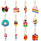 Ice Cream Cake Dessert DIY Diamond Painting Pendant Decoration Kits, Mixed Color, 67~80x25~81x2mm