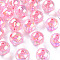 Transparent Acrylic Beads, AB Color Plated, Round, Hot Pink, 16x15mm, Hole: 2.8mm, about 220pcs/500g