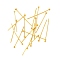Iron Ball Head Pins, Golden, 30mm, Pin: 0.7mm