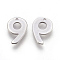 Tarnish Resistant 201 Stainless Steel Charms, Number, Num.9, 11x8x0.6mm, Hole: 1mm