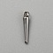 304 Stainless Steel Charms, Spike/Cone Charms, Stainless Steel Color, 10x2mm, Hole: 1mm