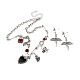 Комплекты из ожерелий и серег-гвоздиков из сплава в тибетском стиле на Хэллоуин&nbsp;LS-SJEW-P006-01AS-2
