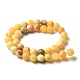 Естественный желтый нефрит бисер нитей&nbsp;LS-G-F591-17-10MM-8