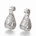 Трубчатые дужки из нержавеющей стали 304, устойчивые к потускнению, петля под залог, бейлы, цвет нержавеющей стали, 15x6x6 мм, отверстие : 2 мм, внутренний диаметр: 8x4.5 мм