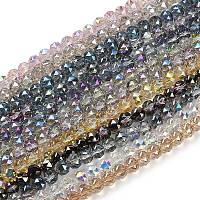 Прозрачные стеклянные бусины гальваническим пряди&nbsp;EGLA-N002-34C-M01