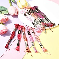 12 моток 12 цвета 6-слойная полиэфирная мулине для вышивания&nbsp;OCOR-FS0001-01A-02