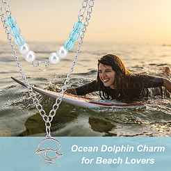 8 шт. 2-цветное ионное покрытие (IP) из нержавеющей стали 304 подвески&nbsp;STAS-UN0045-45