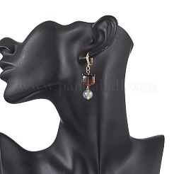 7 пара сережек-колец в стиле лэмпворк&nbsp;EJEW-JE06547