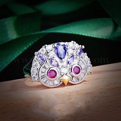 Латунные микро проложить манжеты кольца кубического циркония&nbsp;FS-WG45AF6-01