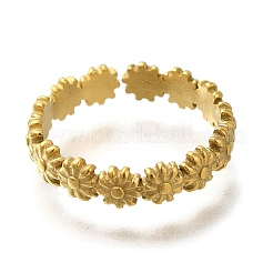 Ионное покрытие (ip) 304 нержавеющая сталь манжеты кольца для женщин&nbsp;RJEW-U017-15G