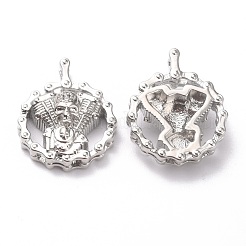 Латунные микро проложить кубического циркония подвески&nbsp;ZIRC-O044-13P