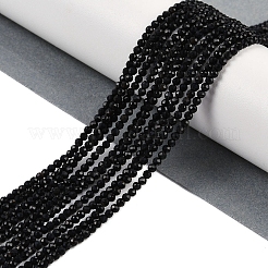 Бусины из натурального черного оникса&nbsp;G-A129-2mm-25-A