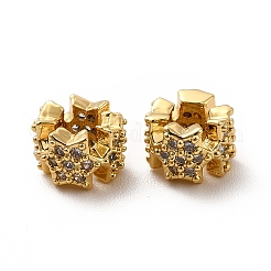 Реечное покрытие латунь микро паве кубический цирконий распорные бусины KK-C010-32