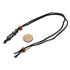 Изготовление ожерелья с подвеской в виде мешочка из нейлона в технике макраме&nbsp;NJEW-JN05344-03