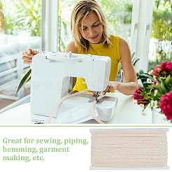 Плетеные хлопковые кружевные ленты&nbsp;SRIB-WH0011-152A