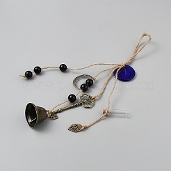 Железный колокольчик ключ луна талисманы ветряная музыка&nbsp;HJEW-WH20023-004AB