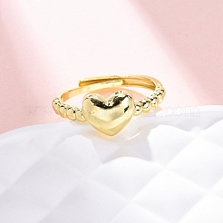 Латунные регулируемые кольца на палец для женщин&nbsp;RJEW-U053-04G