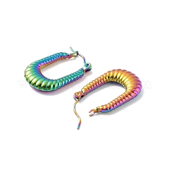 Серьги-кольца из нержавеющей стали 304 с ионным покрытием (IP)&nbsp;EJEW-P198-01MC