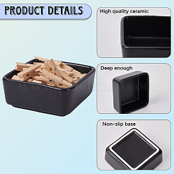 Квадратные керамические подносы для ювелирных изделий&nbsp;AJEW-WH20067-006B