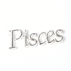 Двенадцать созвездий слово кабошоны из цинкового сплава DIY-WH0224-36D