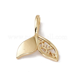 Латунные подвески из прозрачной эпоксидной смолы с кубическим цирконием и микропаве&nbsp;KK-G439-14G