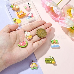 10шт 10 стиля непрозрачные подвески из смолы&nbsp;FIND-YW0005-72