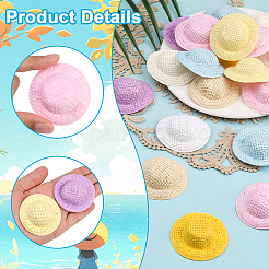 40 шт. мини-тканевые кукольные шапочки&nbsp;AJEW-SC0031-34A