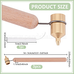 Ручка с деревянной ручкой для письма жидкостью&nbsp;AJEW-WH0696-066