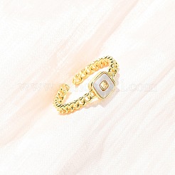 Латунные кольца-манжеты с открытой оболочкой для женщин&nbsp;RJEW-K309-38G