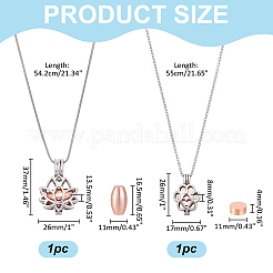 2 шт. 2 стиля подвески-урны из нержавеющей стали для хранения пепла&nbsp;NJEW-ME0001-10