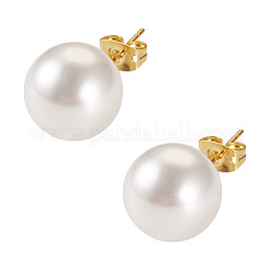 925 круглые серьги-гвоздики из стерлингового серебра&nbsp;EJEW-TAC00030-02