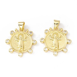 Покрытие стойки латунь микропаве прозрачные подвески из кубического циркония&nbsp;ZIRC-I058-22G