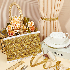 Металлизированная кружевная отделка из полиэстера&nbsp;SRIB-WH0011-180B-01