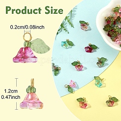 50 шт. 5-х цветные прозрачные акриловые и стеклянные подвески&nbsp;PALLOY-YW00071