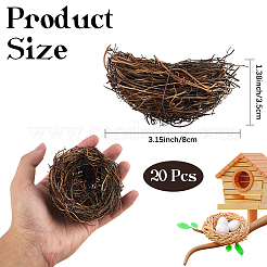 Джутовый шпагат имитация птичьего гнезда&nbsp;AJEW-WH20121-14B