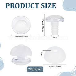 72 шт. пластиковые глаза для поделок&nbsp;DIY-PH0034-44B