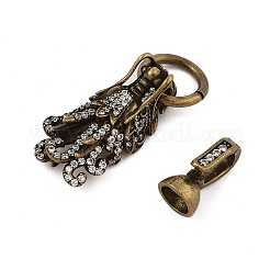 Латунные микро проложить кубического циркония раз за застежками&nbsp;KK-L223-003AB