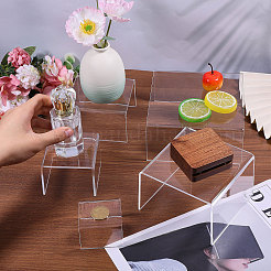 10 шт. 5 стиля прозрачных акриловых подставок для дисплеев&nbsp;ODIS-GL0001-09