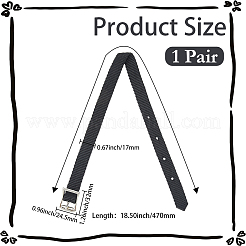 1 пара полипропиленовых ремней для шпор&nbsp;AJEW-GF0012-66