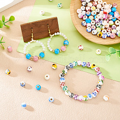 160шт 20 стиля фарфоровые бусины ручной работы с принтом&nbsp;PORC-TA0001-14