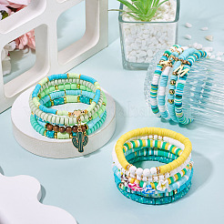 15шт полимерная глина бусины хейши браслеты наборы&nbsp;BJEW-TA00679