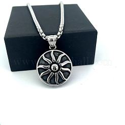 Винтажный кулон в виде подсолнуха из нержавеющей стали 304 для женщин и мужчин.&nbsp;PF9276