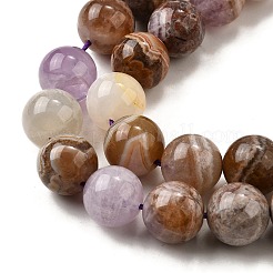 Нити бусин из натурального аметиста и кружевного агата&nbsp;G-H312-C01-12mm