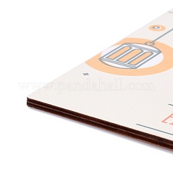 Доска плотности темы Ид деревянная настенная подвеска дверная табличка с орнаментом&nbsp;HJEW-C004-01I