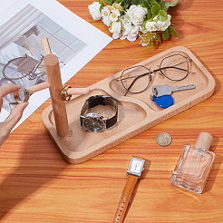 Деревянная башня-держатель для украшений с подносом&nbsp;ODIS-WH0078-59