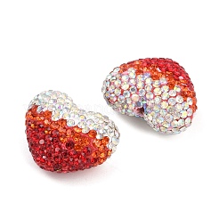 Полимерная глина в форме сердца с градиентным цветом и стразами&nbsp;CLAY-NH0002-03E