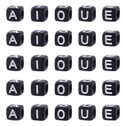 500 шт. 5 вида акриловых бусин с горизонтальными отверстиями&nbsp;OACR-TA0002-87